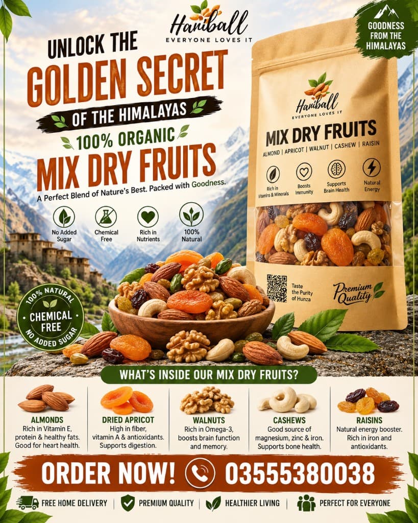 Haniball Hunza organic mix dry fruits